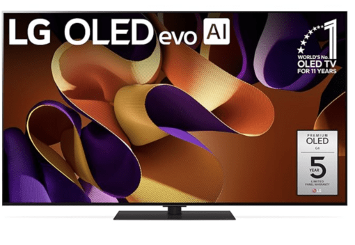 LG 55-Inch Class OLED evo G4 Series Smart TV 4K Processor Flat Screen with Magic Remote AI-Powered with Alexa Built-in (OLED55G4SUB, 2024)